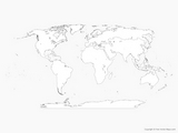 Mapa imprimir mundo en blanco