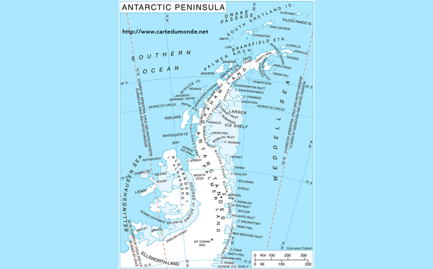 Mapa Antártida