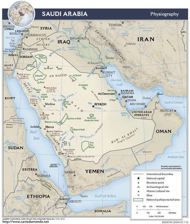 Mapa Arabia Saudita