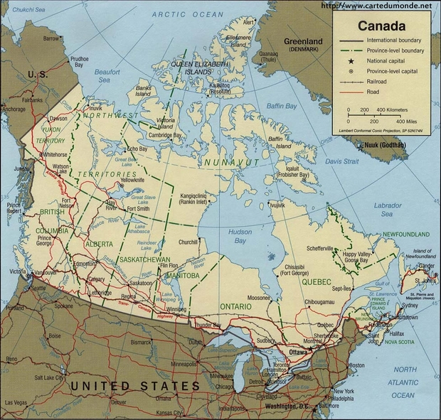 Mapa Canadá