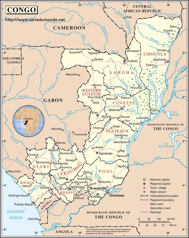 Mapa Congo