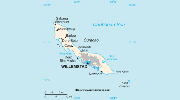 Mapa Curacao