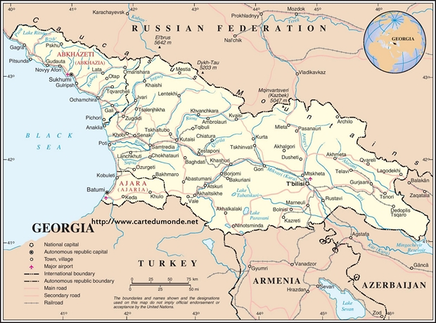 Mapa Georgia