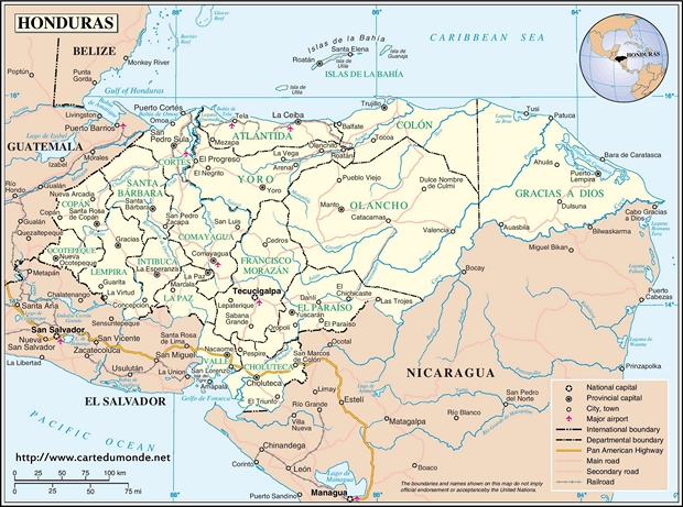 Mapa Honduras