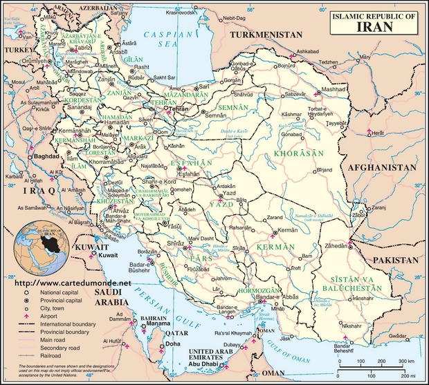 Mapa Irán
