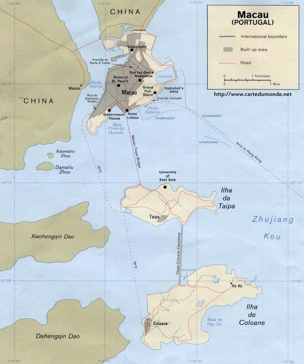 Mapa Macao
