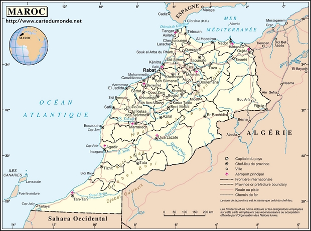 Mapa Marruecos