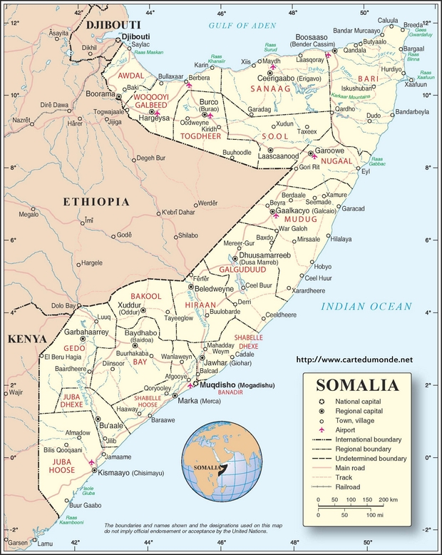 Mapa Somalia