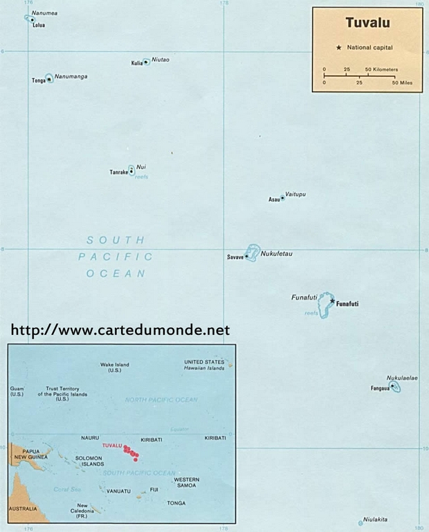 Mapa Tuvalu