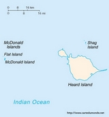 Mapa Islas Heard y McDonald