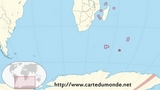 Mapa Tierras Australes y Antárticas Francesas